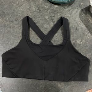 Lulu Lemon Black Crossback Sports Bra Sz 12 Gently used